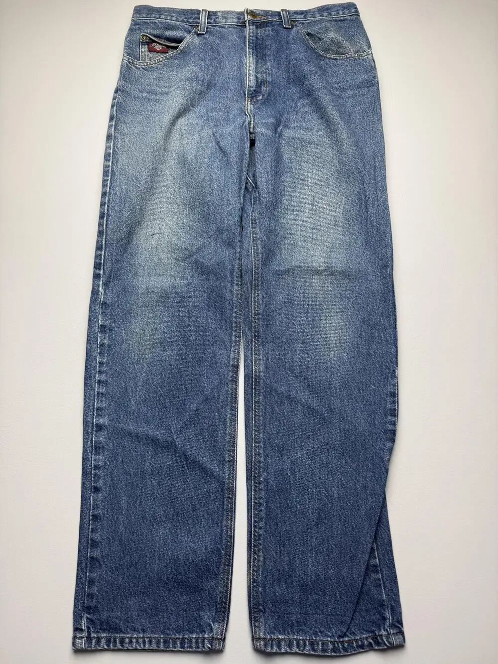 Diamond Cut Jeans Mens 34x32 Blue Med Wash Denim Regular Straight Leg Casual